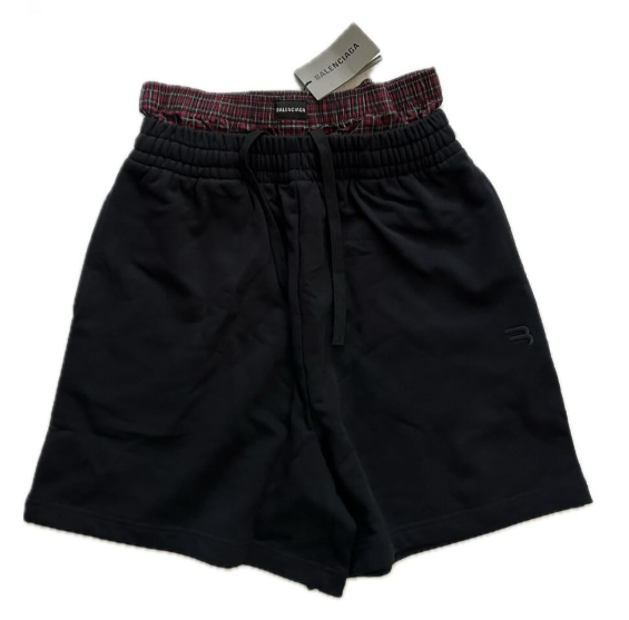 BALENCIAGA DOUBLE-WAISTED SHORTS